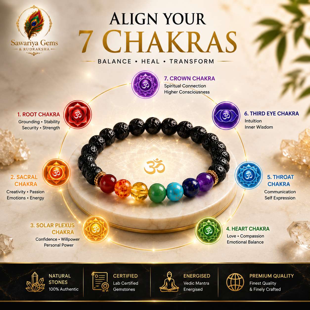 7-chakra-bracelet-specifications-infographic Who should wear 7 Chakra Bracelet infographic for students, professionals, yoga lovers and spiritual seekers.