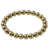 Premium 8mm Natural Pyrite Bracelet with polished golden metallic beads for wealth, confidence and positive energy.