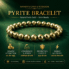 Natural Pyrite Bracelet 8mm with wealth, confidence, protection and energy benefits for daily wear by Sawariya Gems.