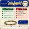 Pyrite Bracelet care guide with wear instructions, storage tips and maintenance for long-lasting shine and durability.