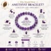 who-should-wear-natural-amethyst-bracelet Natural Amethyst Bracelet for Capricorn, Aquarius, Sade Sati, meditation, students, professionals and stress relief with 8mm beads