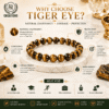 why-choose-tiger-eye-bracelet-benefits-infographic Tiger Eye Bracelet infographic explaining chatoyancy, confidence, protection, focus, Sun and Mars energy with 8mm beads.