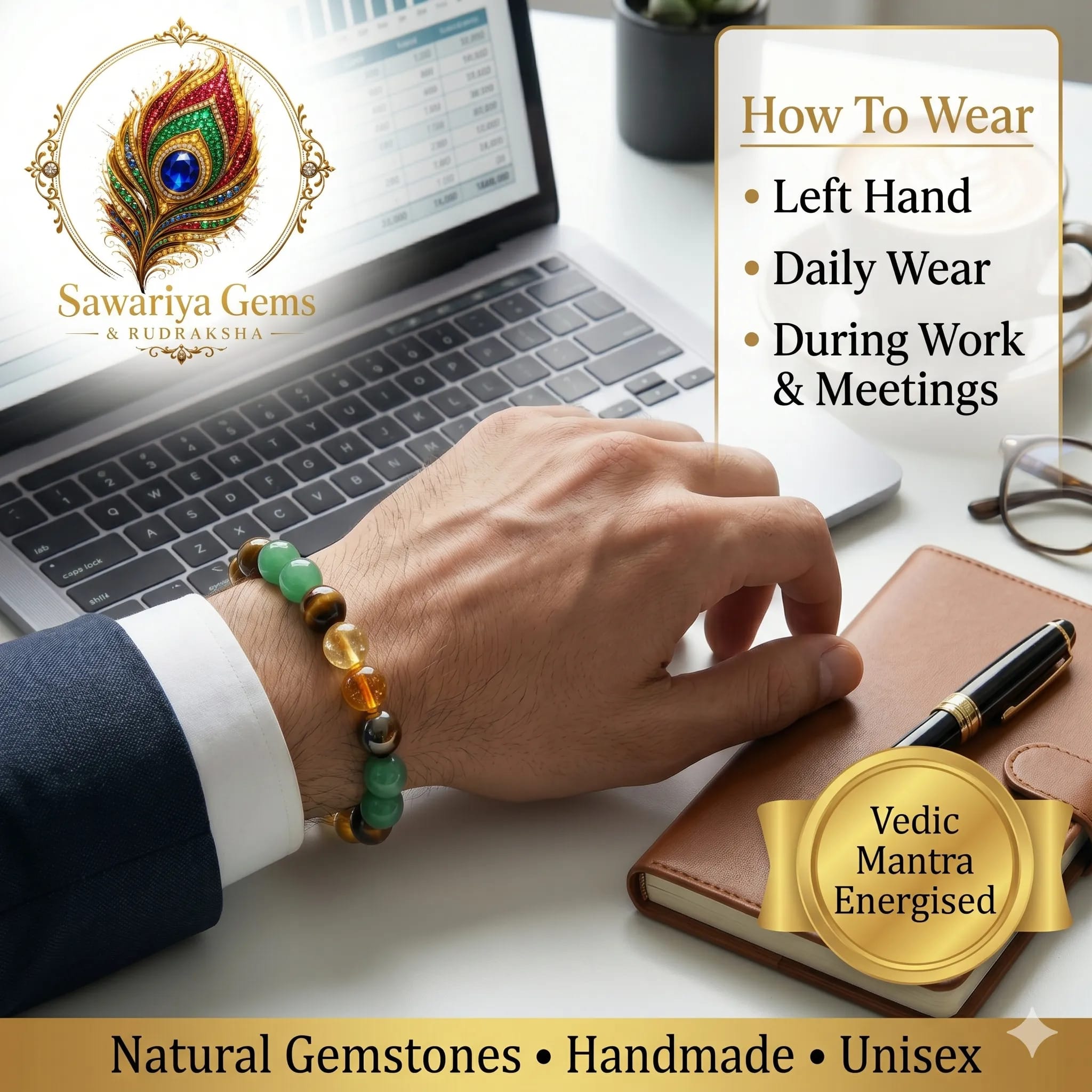 money-magnet-bracelet-vedic-mantra-energised Money Magnet Bracelet for daily wear, Vedic mantra energised, handcrafted with natural gemstones for prosperity.