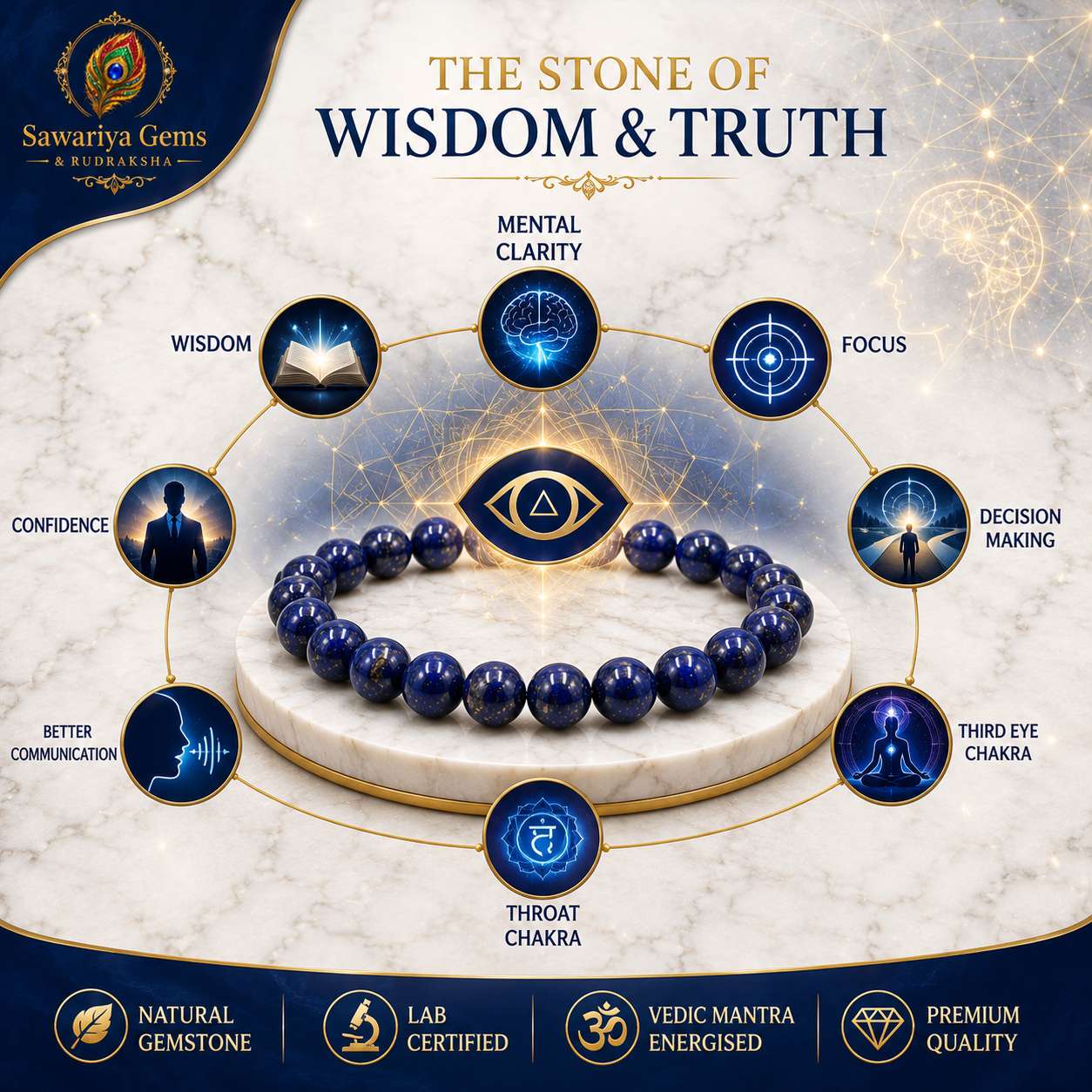 ChatGPT Image Jul 2, 2026, 12_18_27 PM Mind Master Bracelet with natural Lapis Lazuli supports mental clarity, wisdom, focus, confidence and Third Eye Chakra balance