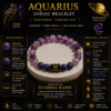 aquarius-zodiac-bracelet-specifications-kumbha-rashi Aquarius Zodiac Bracelet specifications featuring Natural Amethyst, Lapis Lazuli, Saturn, Rahu, chakras and Kumbha Rashi details.