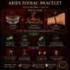 aries-zodiac-bracelet-benefits-infographic Aries Zodiac Bracelet benefits infographic showing focus, confidence, courage, emotional balance and chakra activation.
