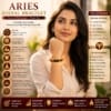 aries-zodiac-bracelet-specifications-infographic Aries Zodiac Bracelet specifications featuring Natural Red Jasper, Tiger Eye, 8mm beads, Mars planet and chakra details.
