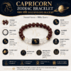 capricorn-zodiac-bracelet-specifications-natural-garnet-milky-quartz Capricorn (Makar Rashi) Zodiac Bracelet specifications including Natural Garnet, Milky Quartz, 8mm beads, Saturn and Root & Crown Chakras.