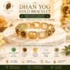 dhan-yog-gold-bracelet-premium-product Dhan Yog Gold Bracelet with 5 natural wealth crystals, gold-toned finish and Vedic energised design by Sawariya Gems