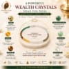 Dhan Yog Payal featuring Pyrite, Citrine, Tiger Eye, Green Aventurine, Green Jade and Clear Quartz crystals.