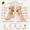 How to wear Pyrite Payal on right or left ankle with complete care instructions and water safety guide.
