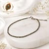 Premium Natural Pyrite Payal anklet with metallic beads by Sawariya Gems, lab certified Vedic energised crystal anklet.