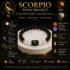 scorpio-zodiac-bracelet-specifications-natural-black-obsidian-milky-quartz Scorpio Zodiac Bracelet wearing guide with Do's, Don'ts, mantra, Tuesday ritual and care instructions for maximum spiritual benefits.