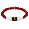 virgo-zodiac-bracelet-white-background-product Virgo Zodiac Bracelet with Natural Carnelian and Milky Quartz displayed on a clean white background for product catalog.