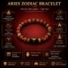 woman-wearing-aries-zodiac-bracelet Woman wearing Aries Zodiac Bracelet made with Natural Red Jasper and Tiger Eye symbolising confidence, focus and courage.
