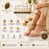 Indian woman wearing Natural Pyrite Payal by Sawariya Gems for wealth, confidence, grounding and spiritual protection.