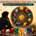 Weak Planet in Birth Chart: Vedic Astrology Symptoms, Causes & Gemstone Remedies